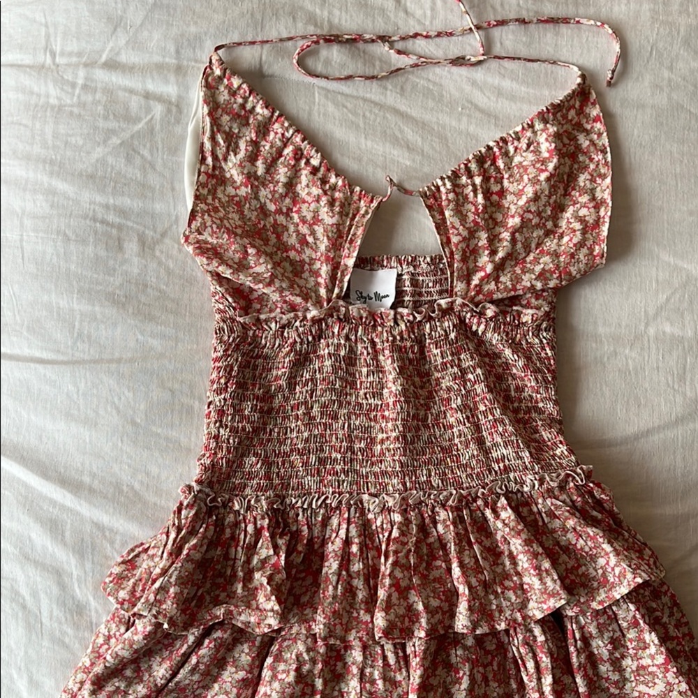 Floral Smocked Dress with Ruffle Hem